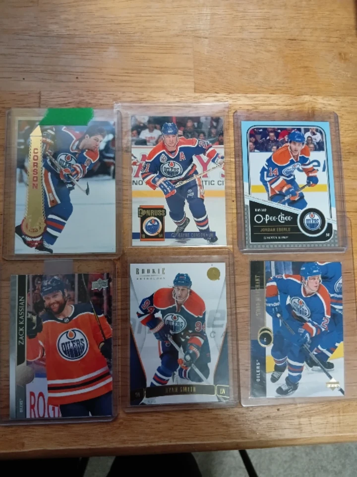 Set of 6 Edmonton Oilers Hockey Cards