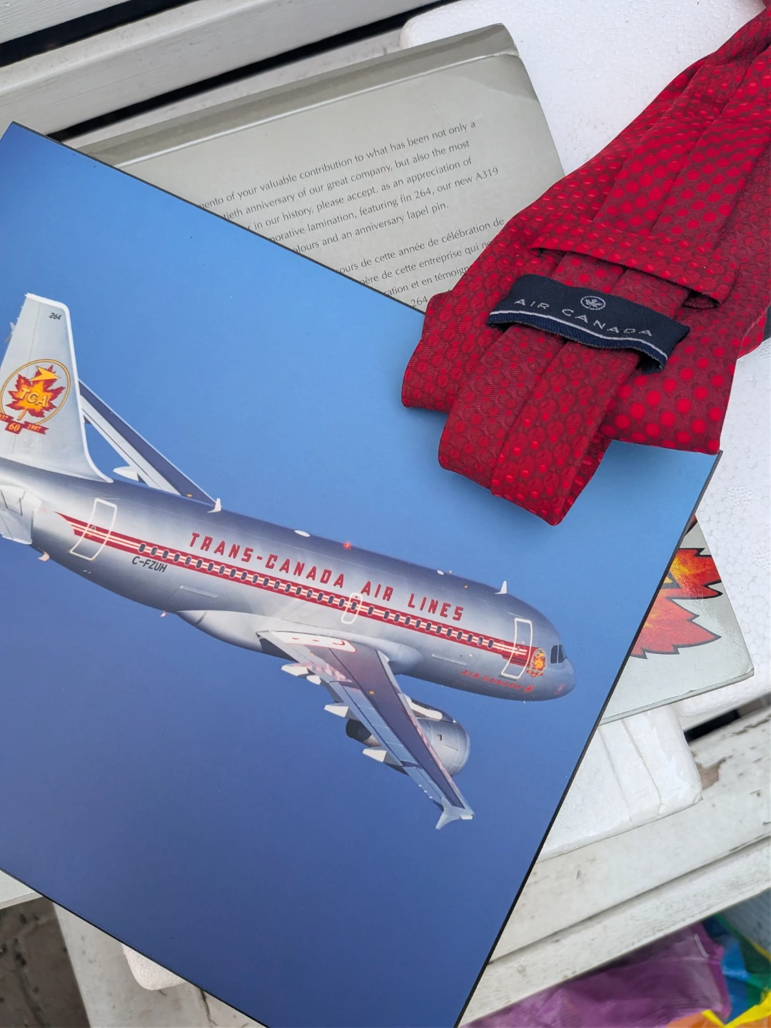 Air Canada Plaque and Red Tie - photo 2