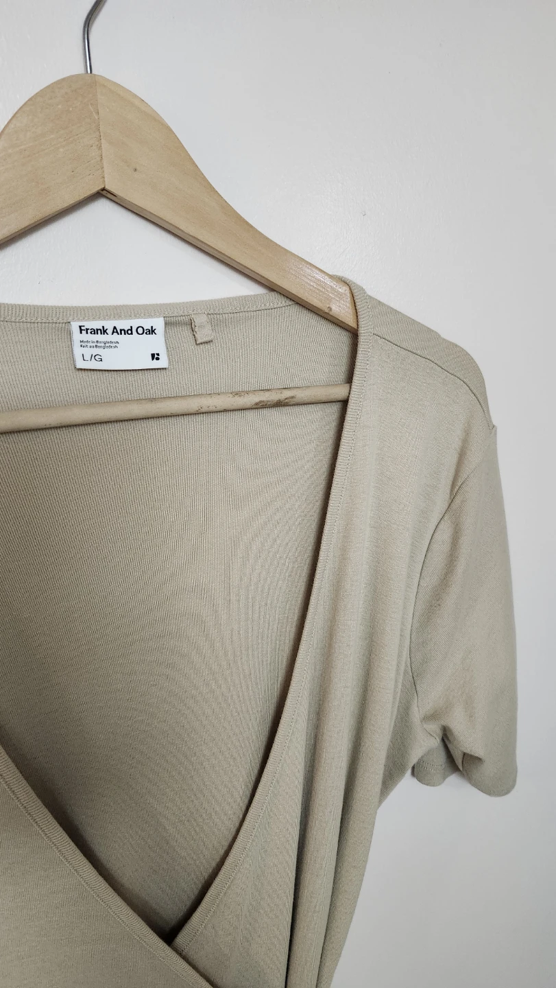Frank And Oak Beige Wrap Dress - photo 2