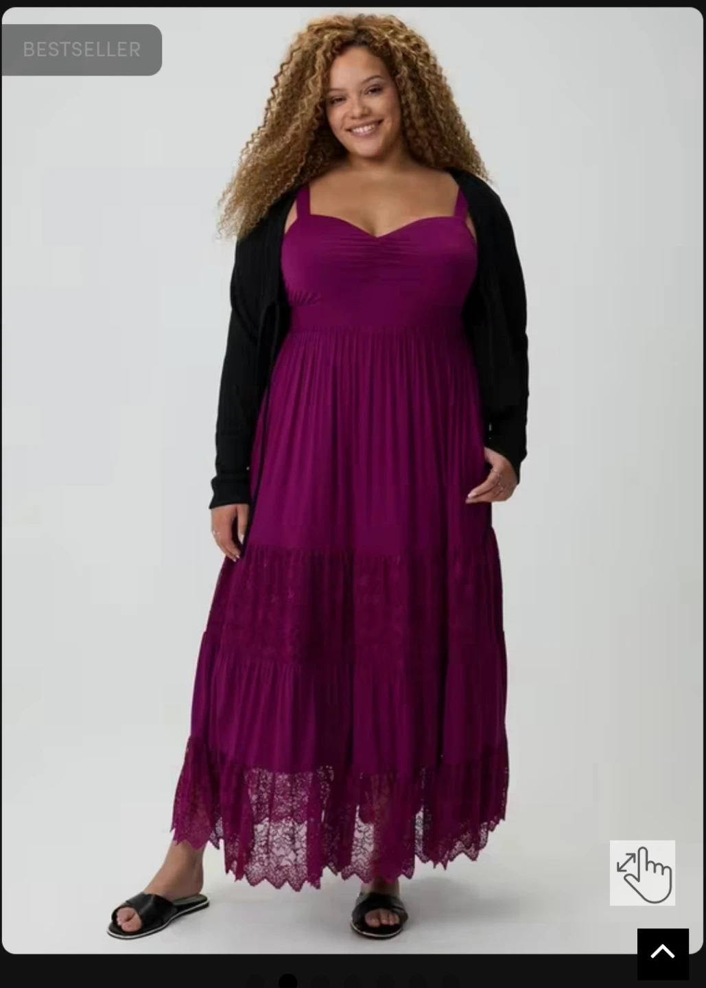 Torrid Sweetheart Lace Inset Maxi Dress Purple Maxi Dress - photo 4