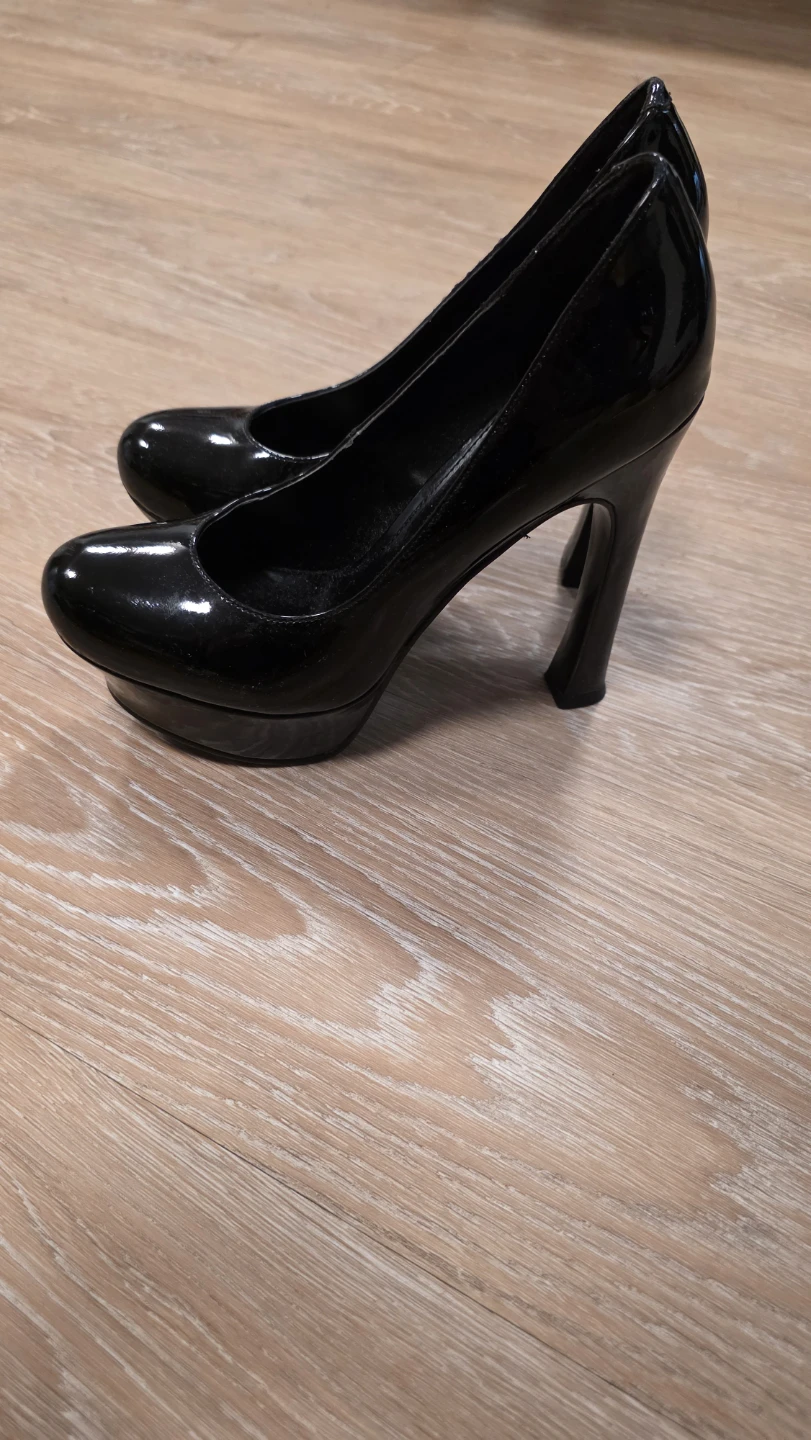 Kelsi Dagger Black Patent Platform Heels - photo 2