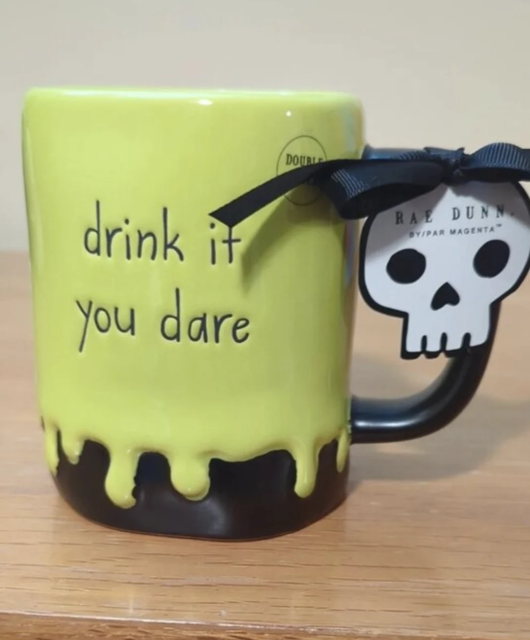 Rae Dunn Halloween Skull Mug new