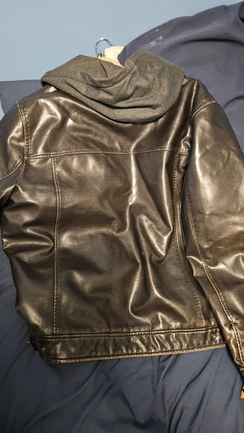 Levi's Faux Leather Hooded Jacket - photo 2