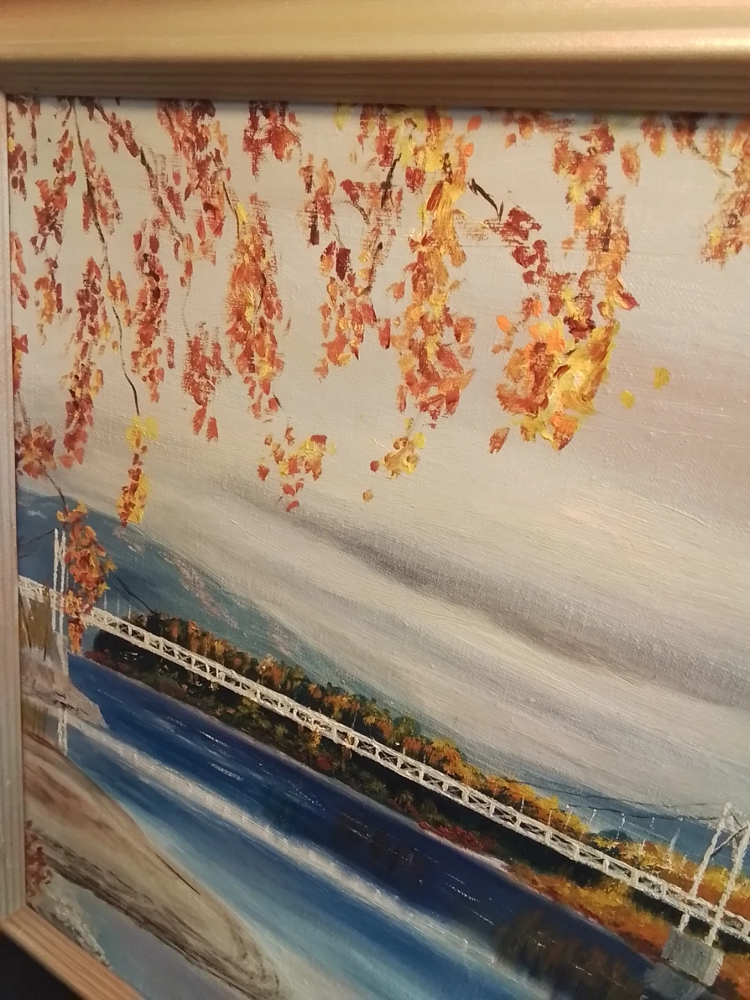 Oil Painting by L. Yeomans – "Liard River Bridge, Alaska Hwy" - photo 3