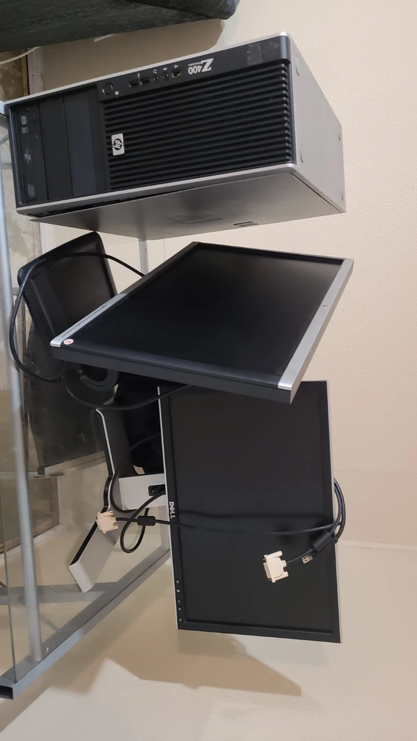 Hp Workstation with Two Monitors