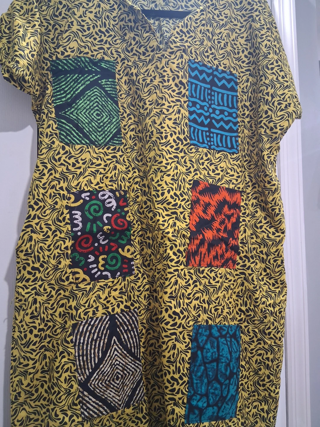 Yellow Patterned Midi Dress - photo 3
