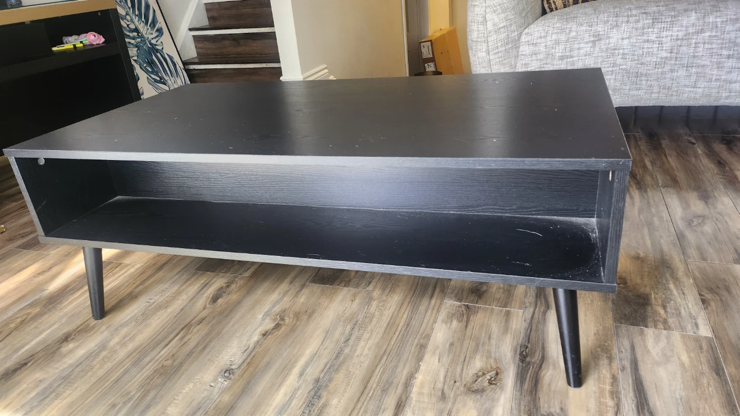 Black Rattan Coffee Table - photo 3