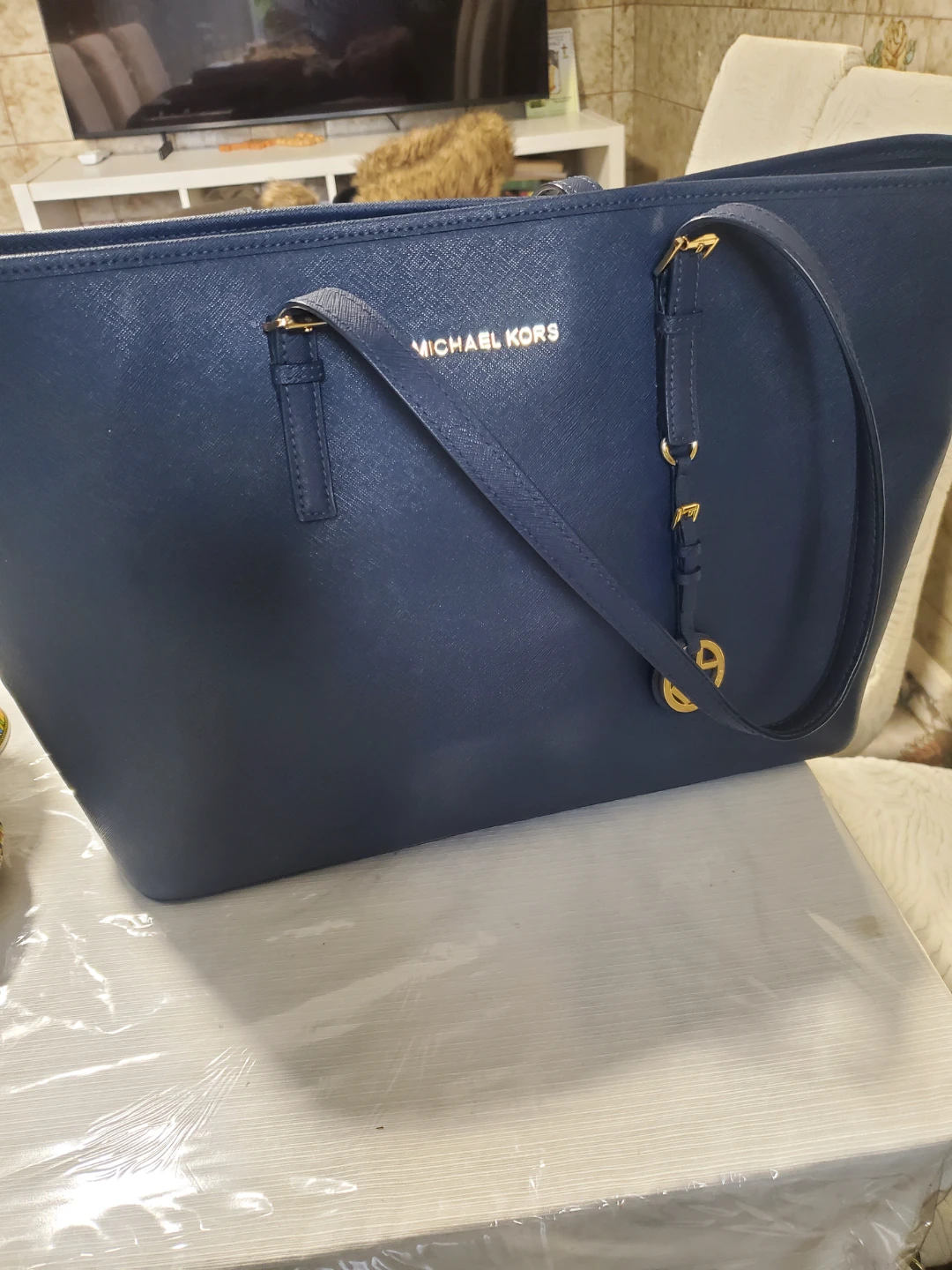 Michael Kors Navy Blue Tote Bag - photo 2