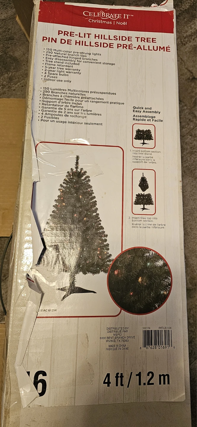Celebrate It 4ft Pre-Lit Hillside Christmas Tree
