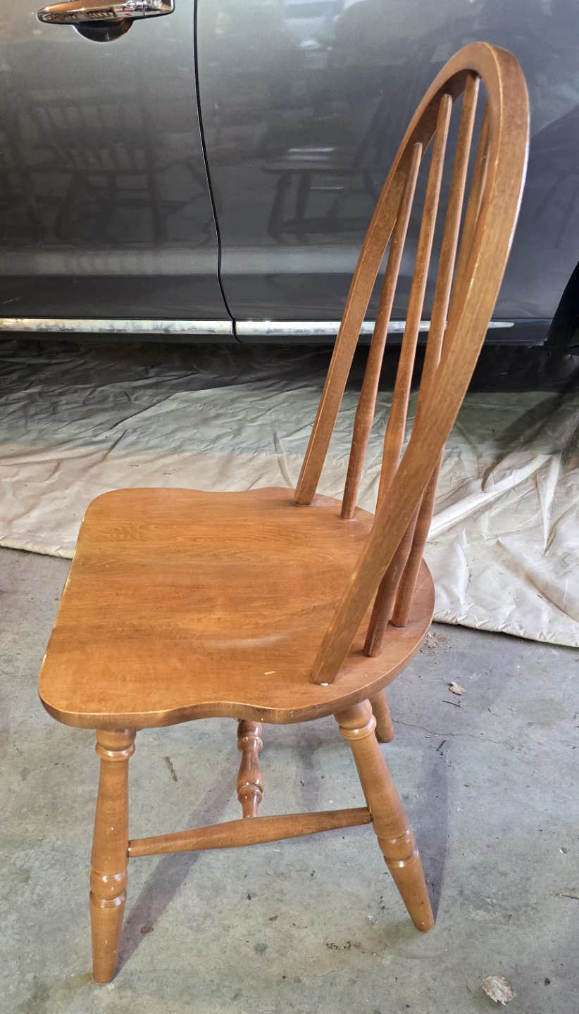 Set of 5 Wooden Dining Chairs - photo 5
