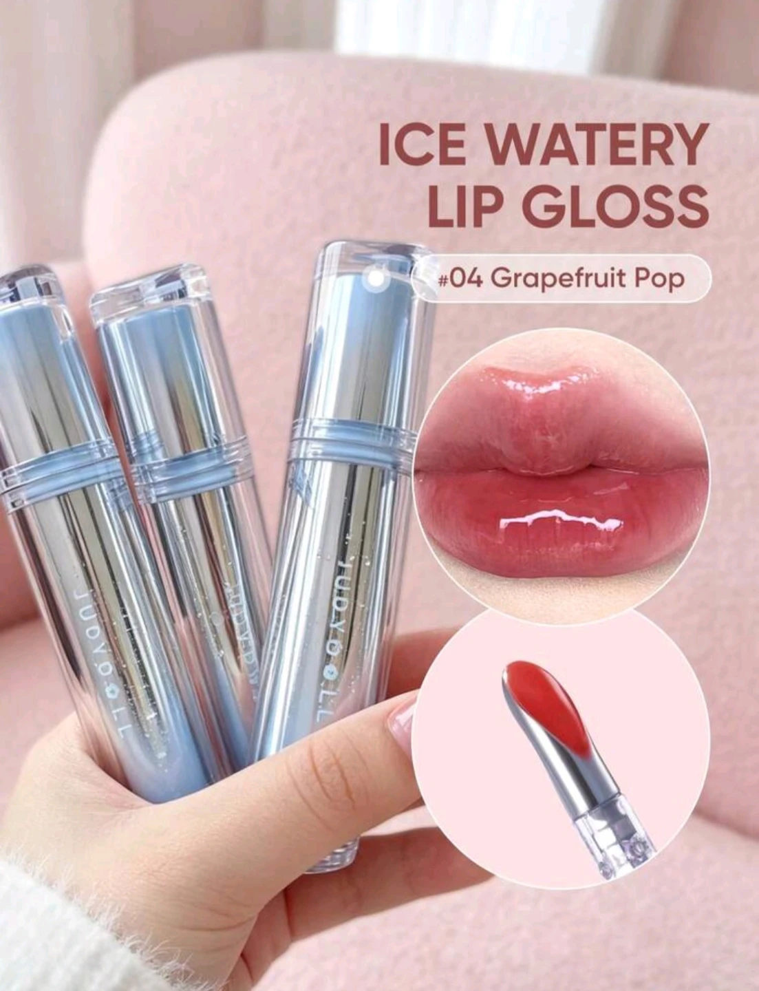 Judydoll Ice Water Lip Gloss #04 Grapefruit Pop - photo 3