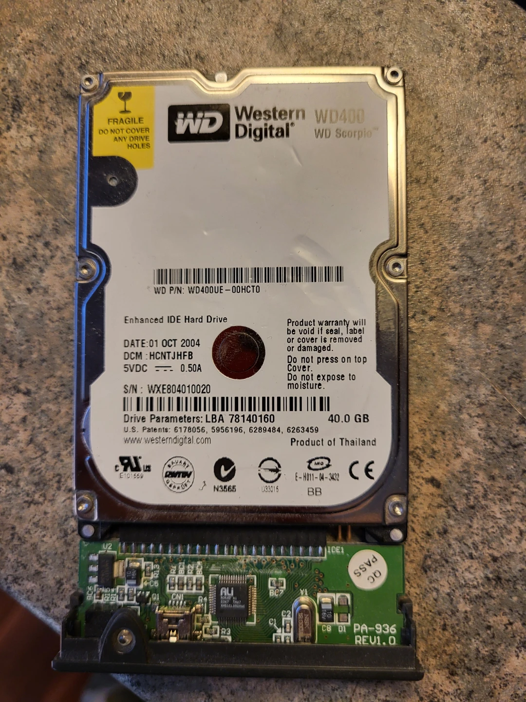 Western Digital Scorpio 40GB IDE Hard Drive