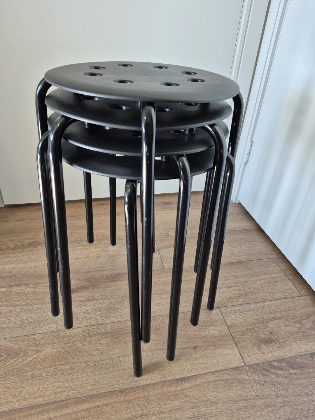 IKEA Marius Stacking Stools - Black