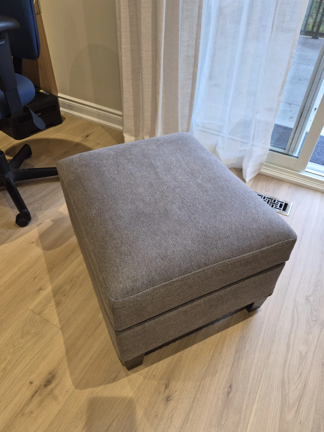 Grey Fabric Storage Ottoman - photo 2
