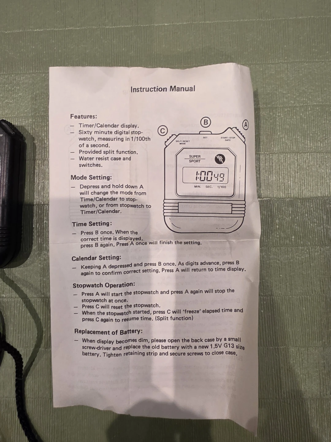 Super Sport Digital Stopwatch - photo 3