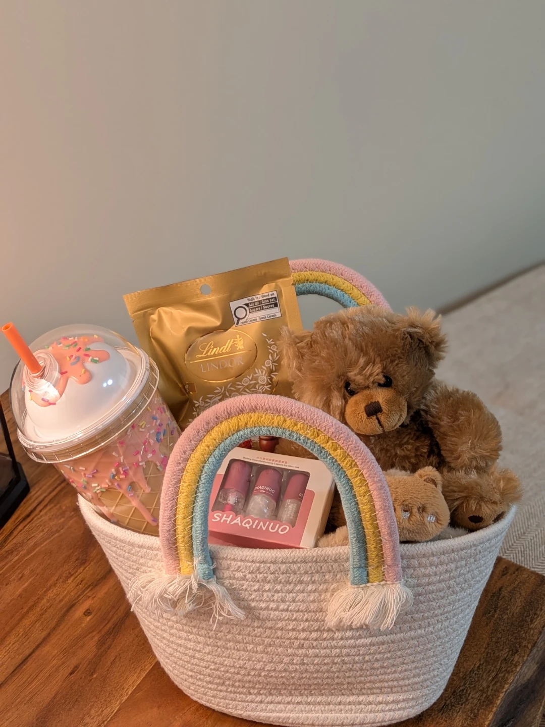 Nush customized Gift Basket with Lindt Chocolate and Plushie - photo 2