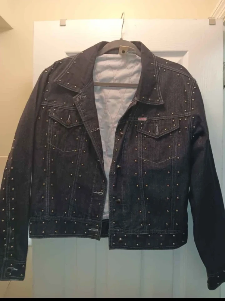 Sparkly Studded Denim Jacket