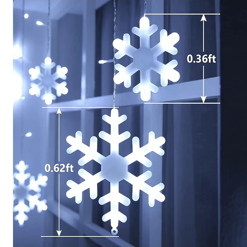LED Snowflake Curtain Lights - photo 5