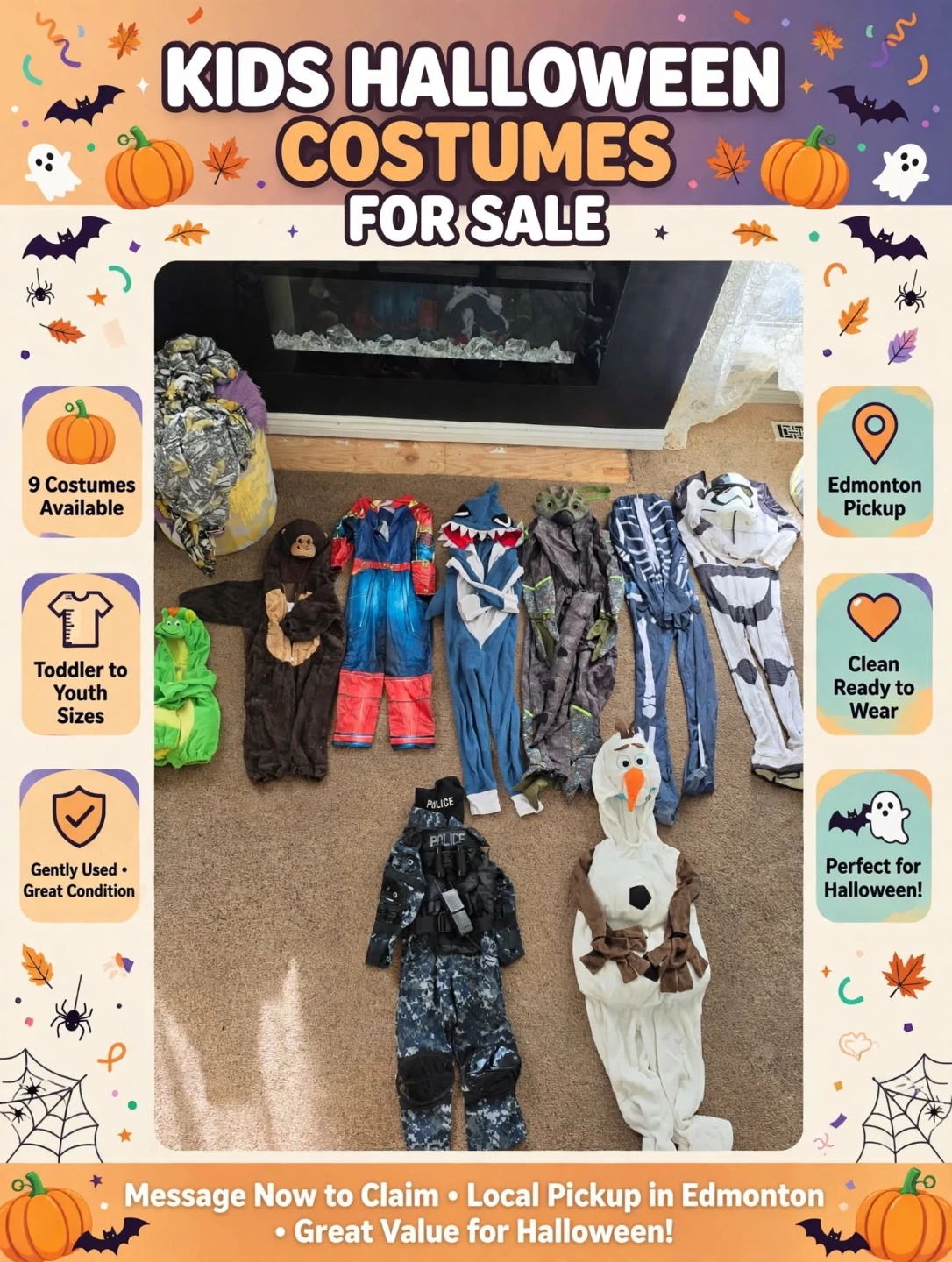 Assorted Kids Halloween Costumes