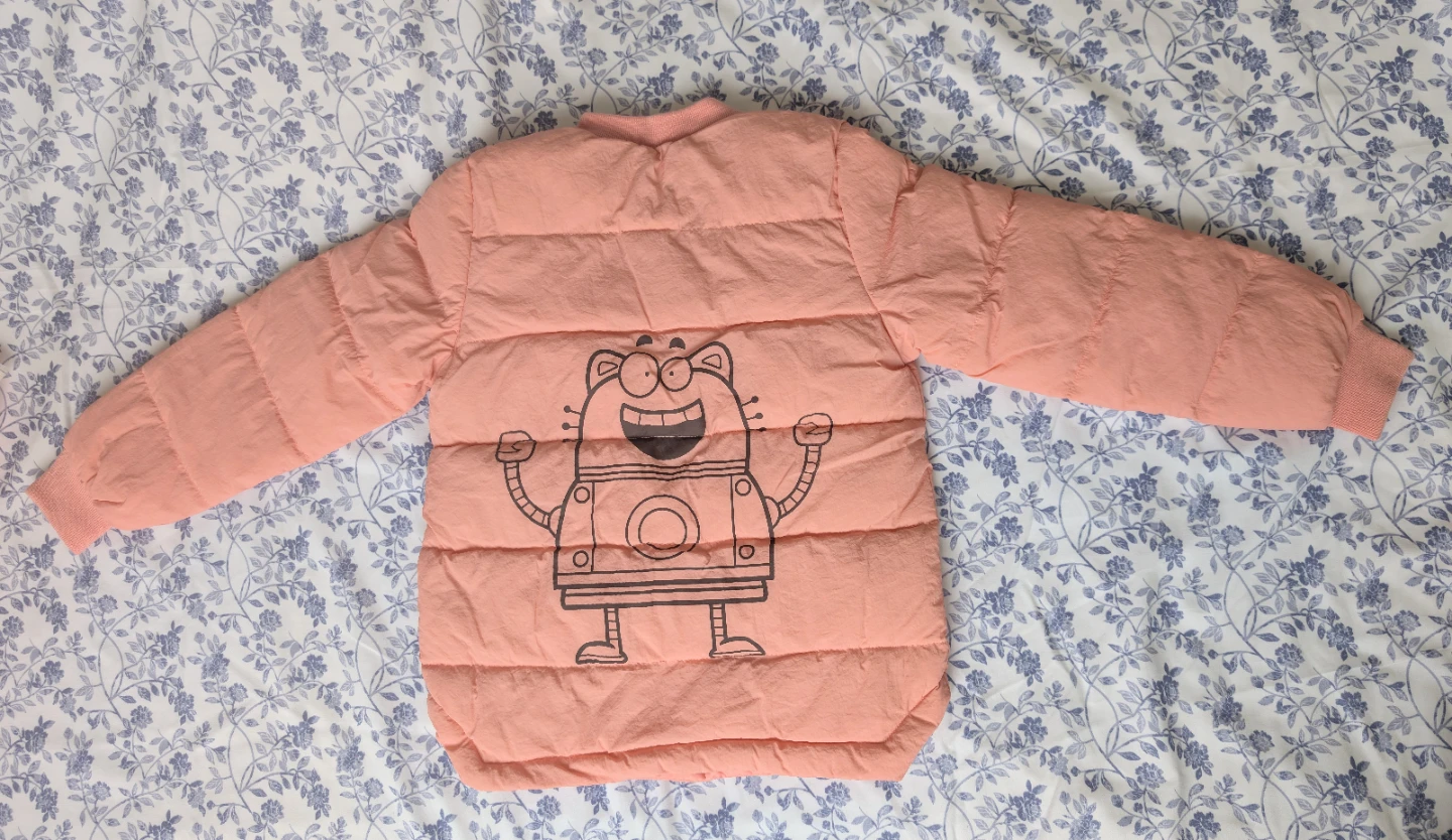 Kids Peach-Coloured Quilted Jacket - photo 3
