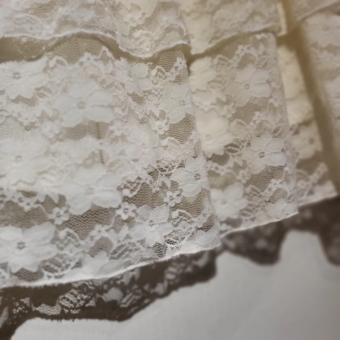 No Boundaries White Lace Tiered Skirt - photo 3