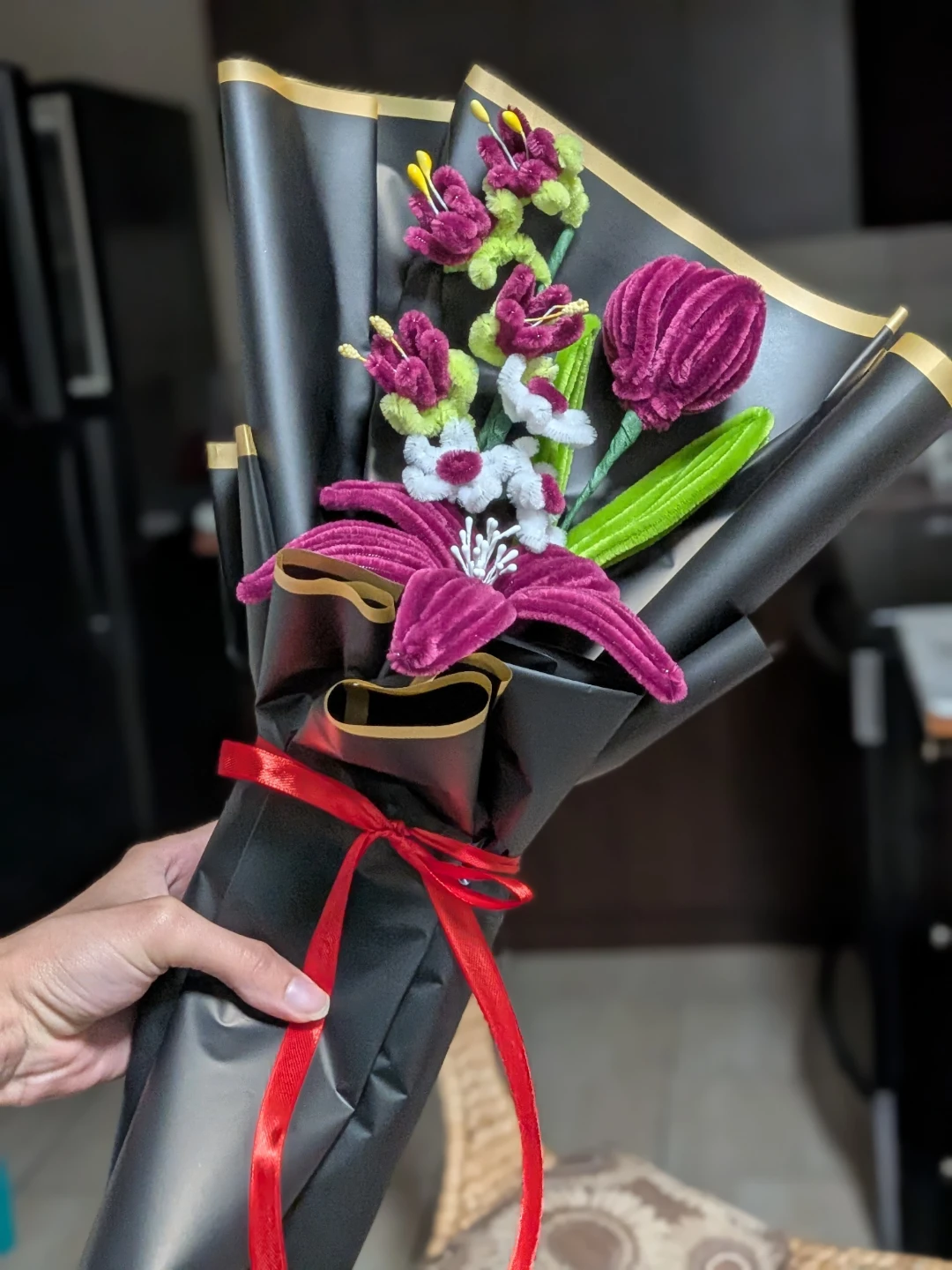 Nush customized Handmade Pipe Cleaner Flower Bouquet - photo 2