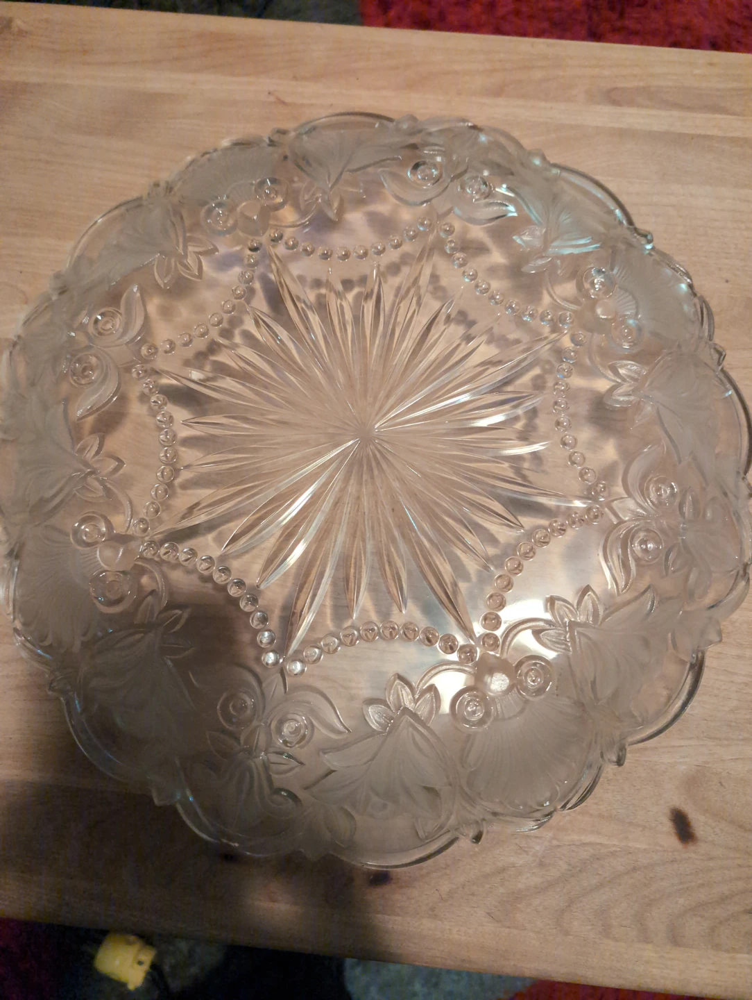 Vintage Clear Glass Serving Platter