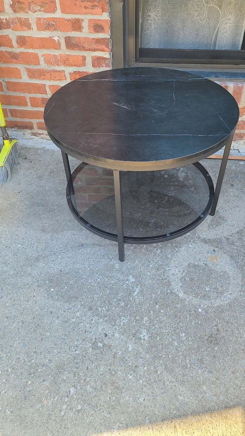 Black Round Coffee Table - photo 2
