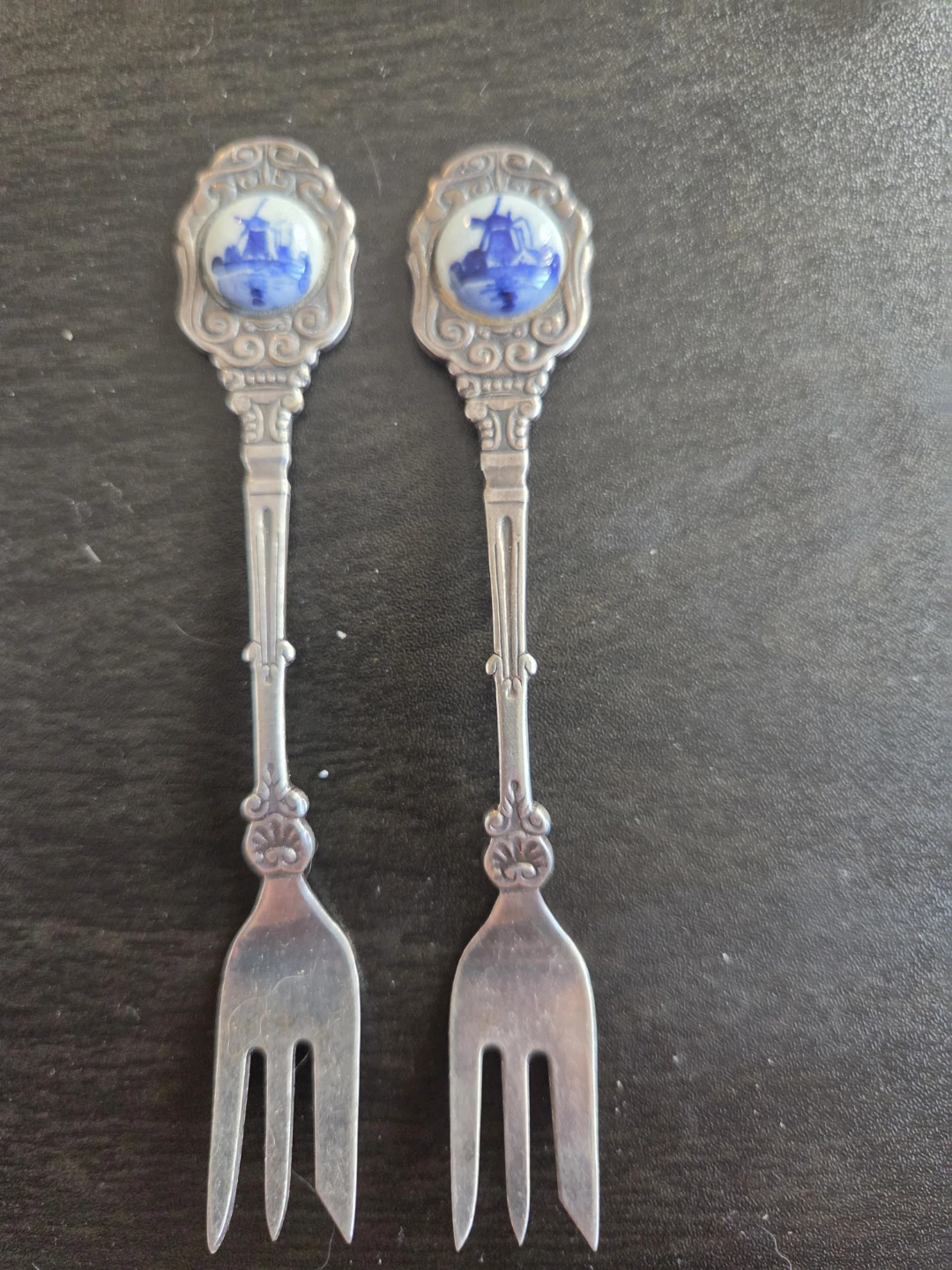 Set of Two Dutch Windmill Decorative Forks