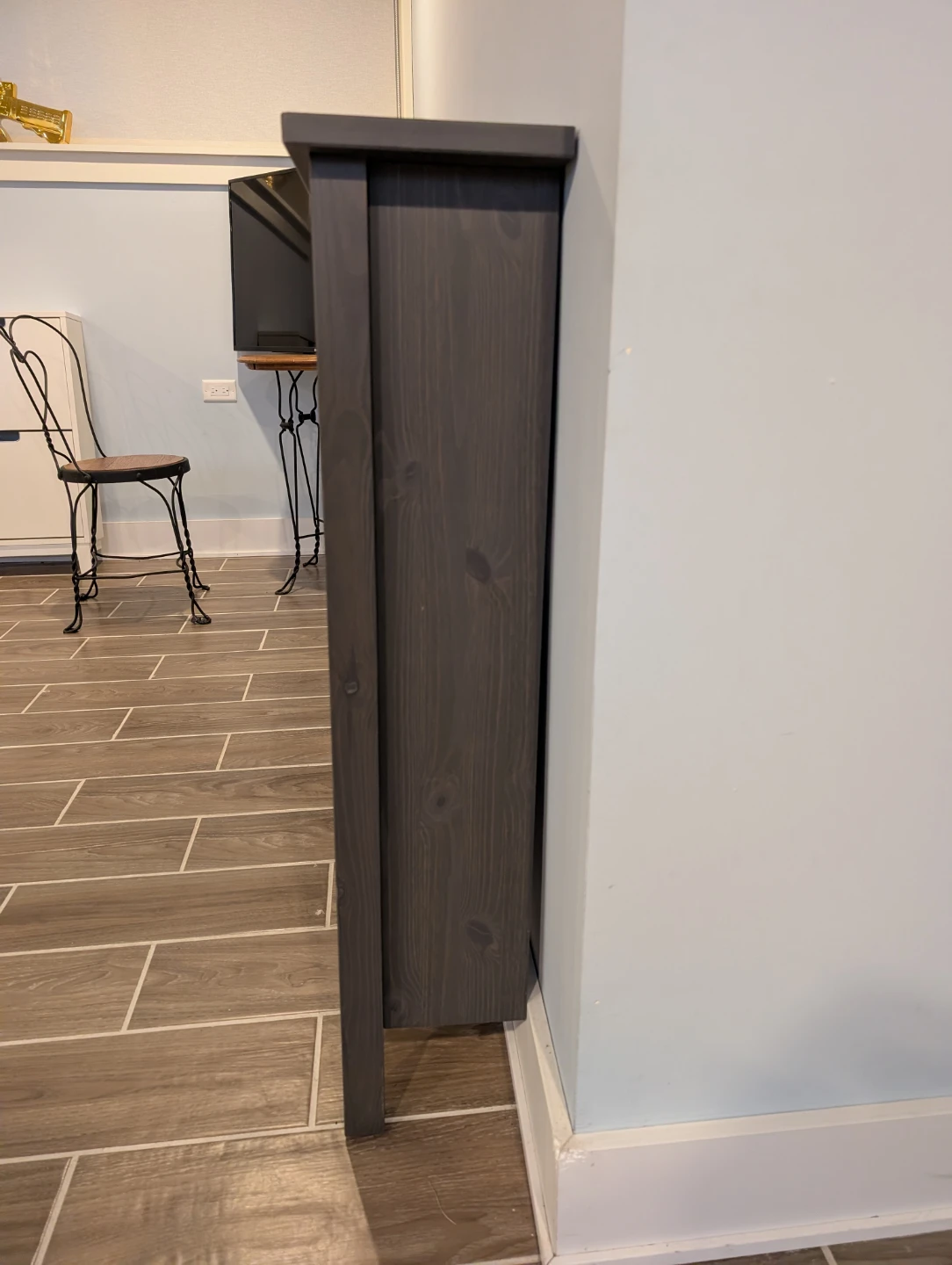 Dark Gray Wooden Shoe Cabinet - photo 4