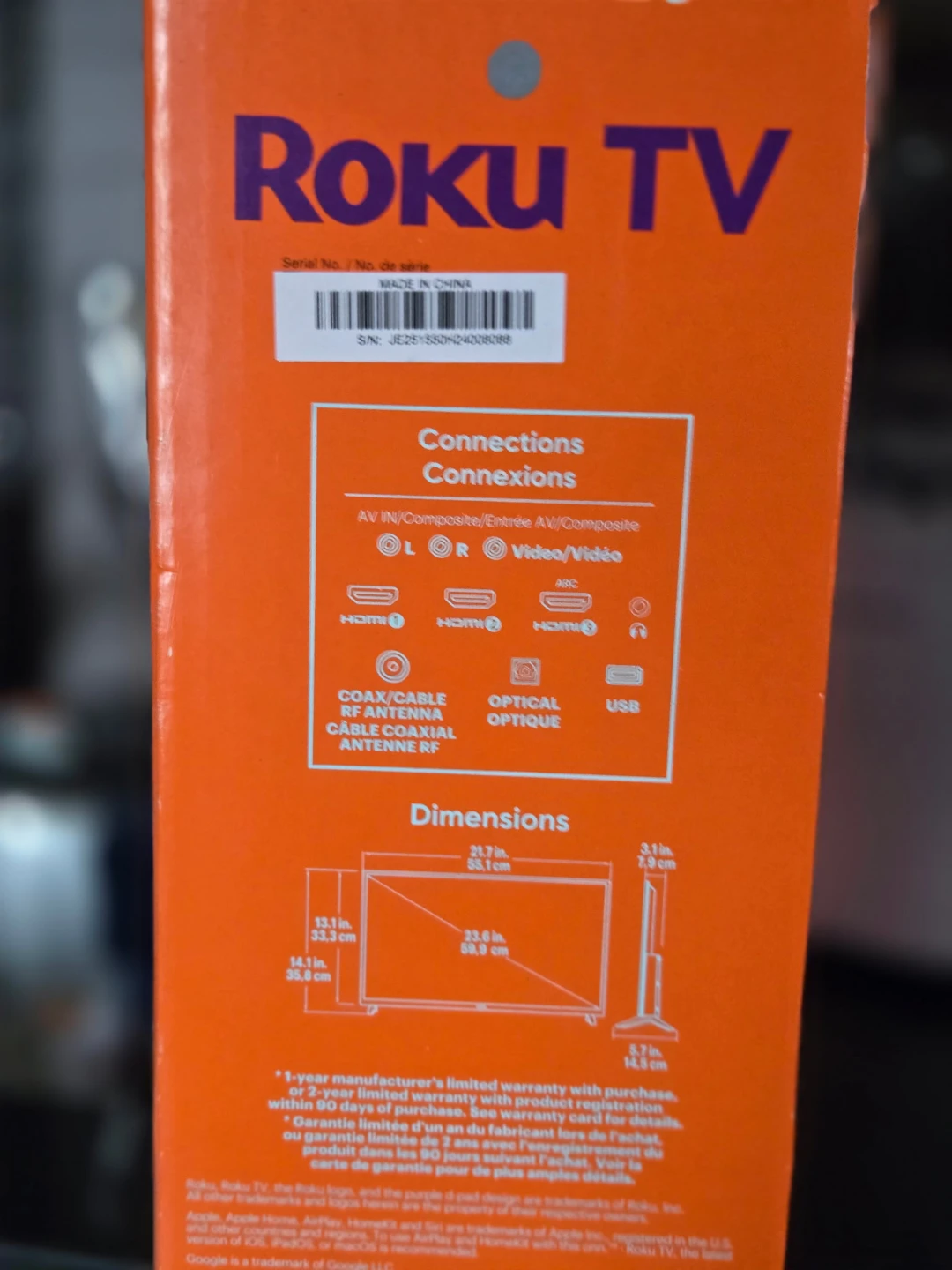 onn. 24 inch 720p Roku Smart TV - photo 2
