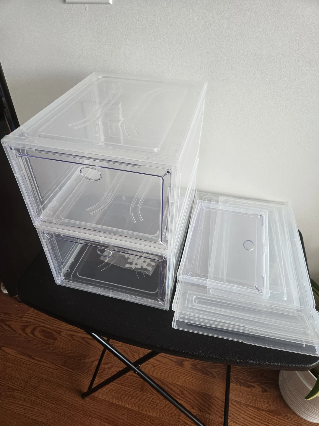 Clear Stackable Shoe Storage Boxes - photo 2