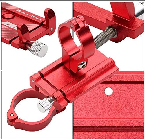 Bicycle Phone Mount Stand 3.5-6.2inch Phone Metal Bike (Red) - photo 5