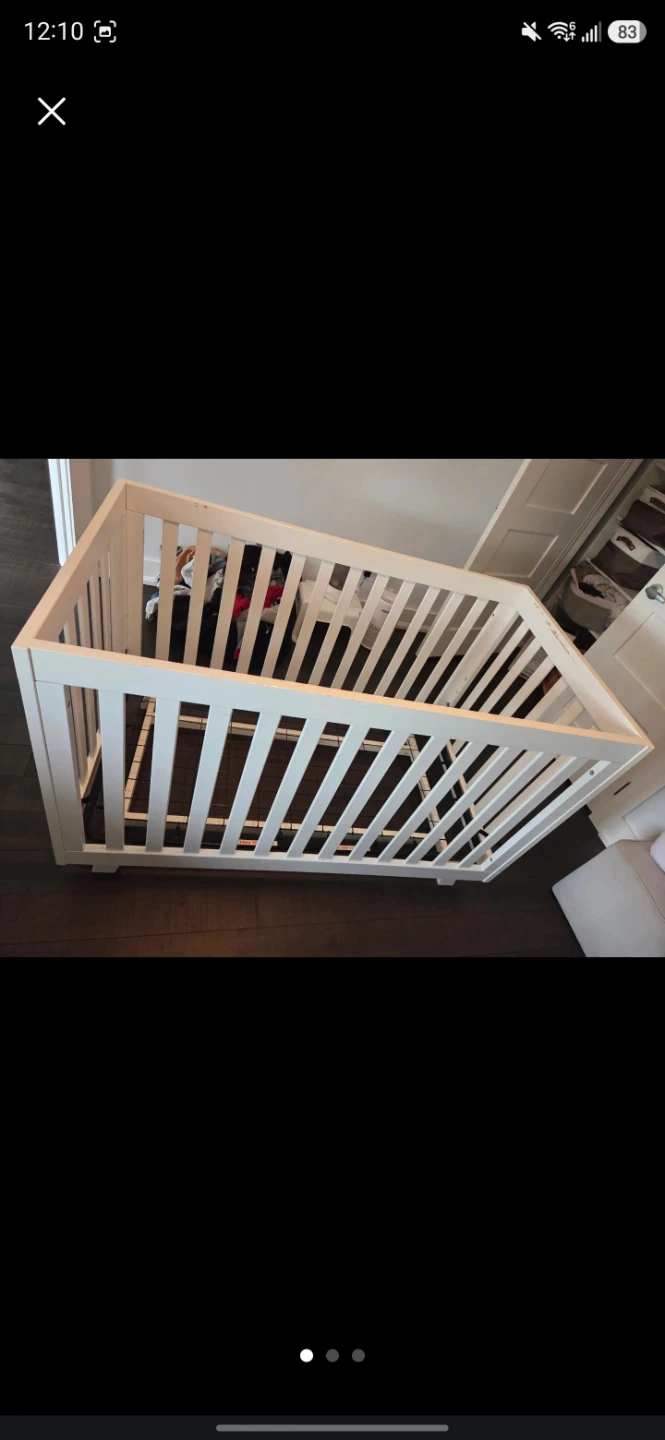 White Wooden Crib - photo 2