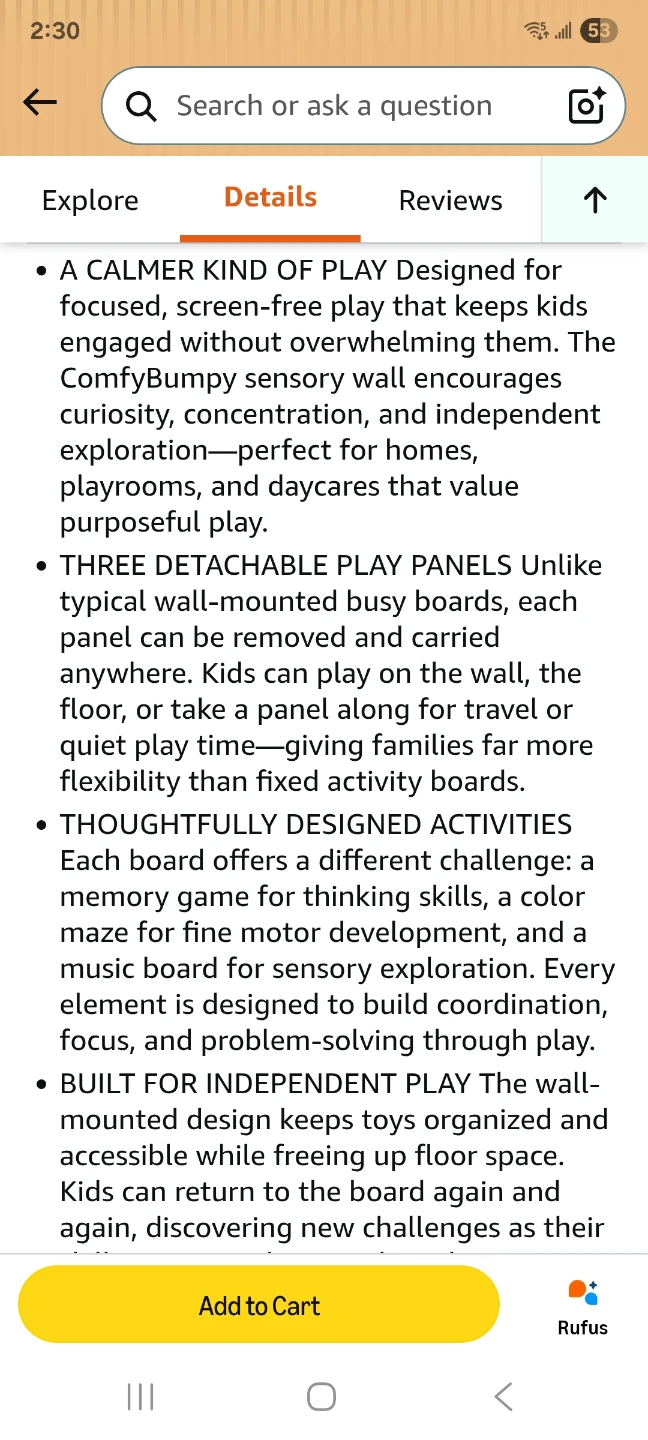 ComfyBumpy Sensory Wall Activity Set - photo 3