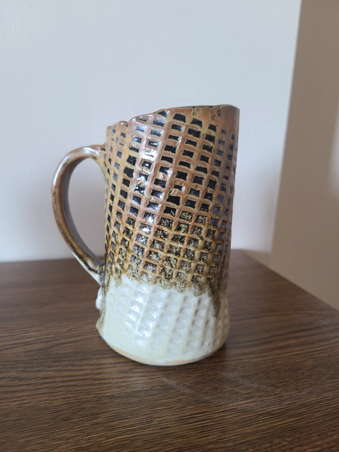 Handmade Textured Ceramic Mug - photo 2