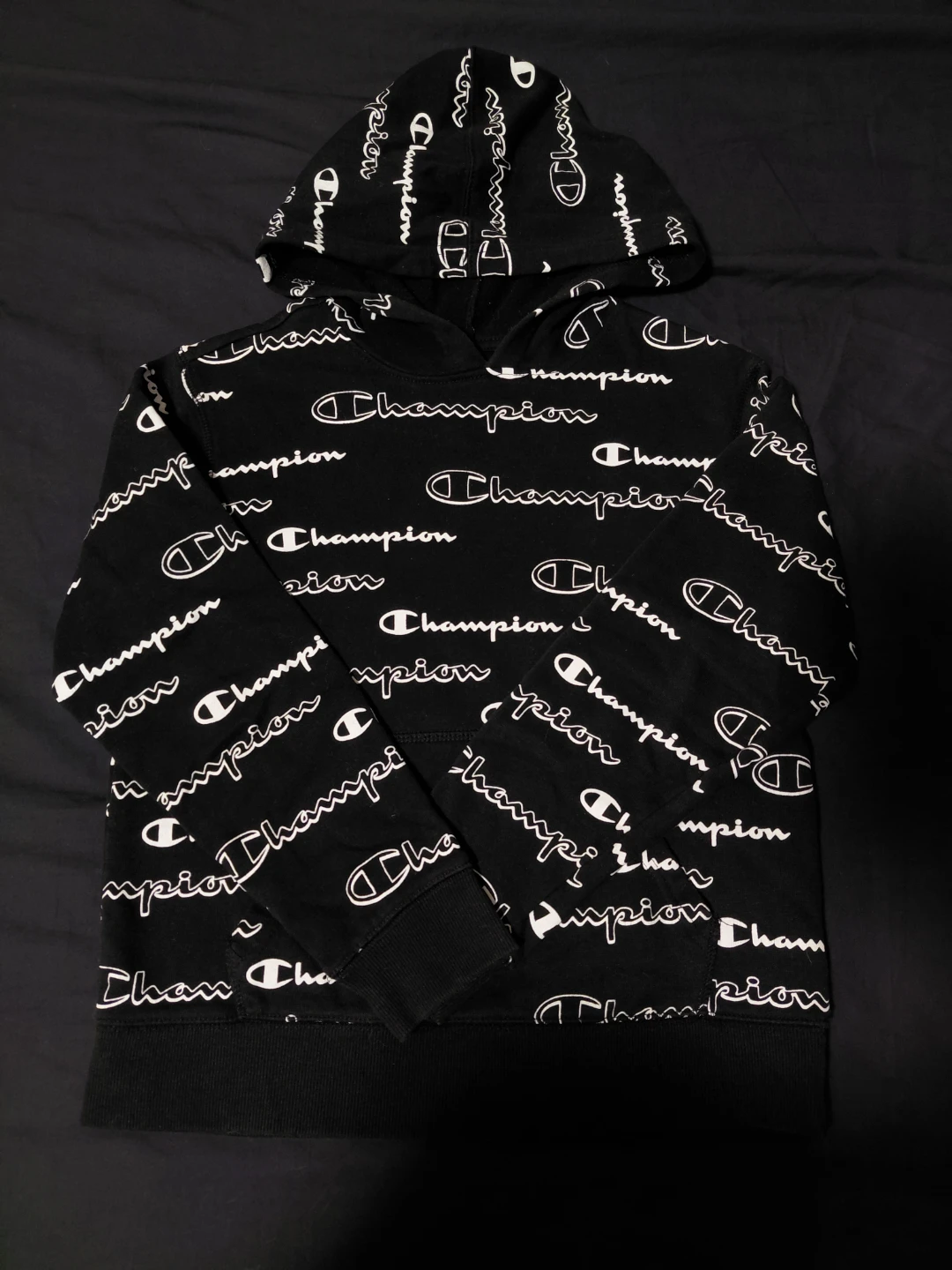 Champion Black Script Hoodie