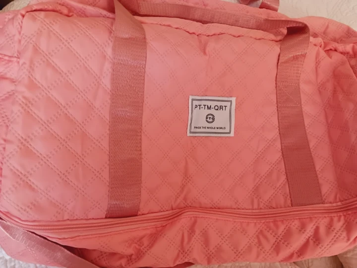 New !! NWT !Weekend Trip Quilted Pink Duffel Bag - photo 2
