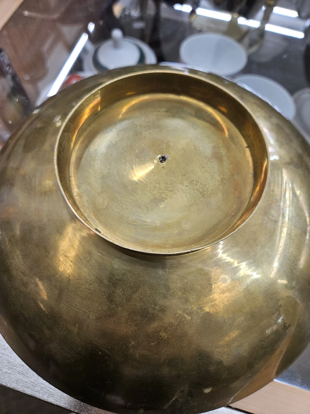 Vintage Brass Decorative Peacock Plate - photo 2
