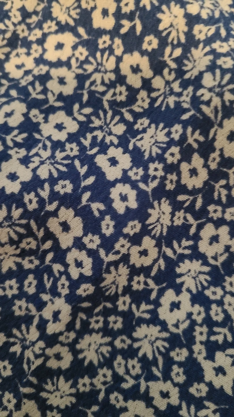 Dynamite Blue Floral Wrap Crop Top - photo 4