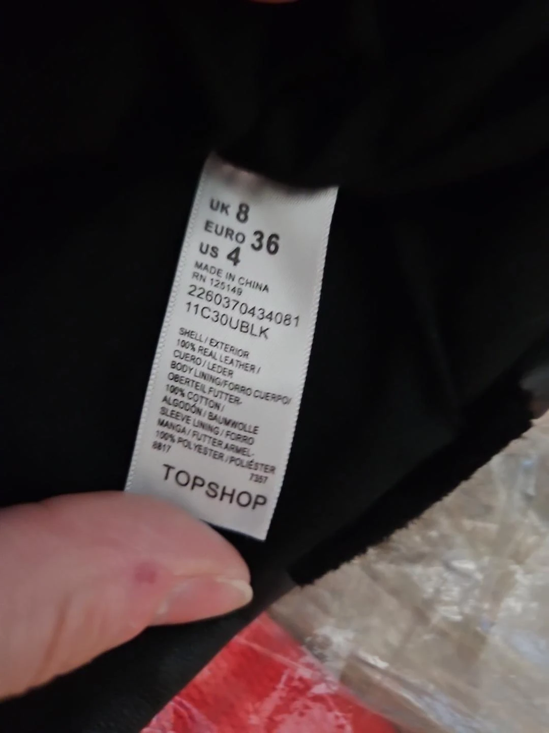 Topshop Women’s Genuine Leather & Suede Jacket – Black - photo 3