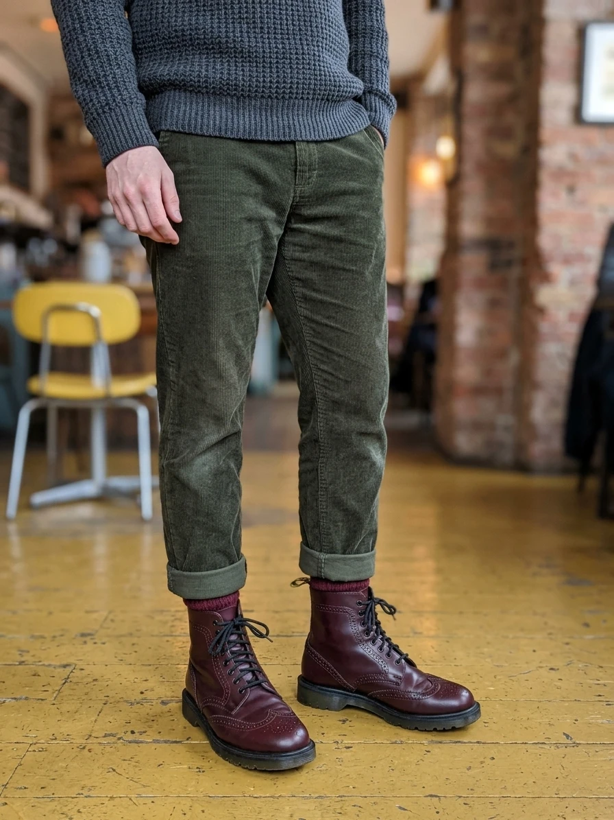 Dr. Martens Ormono Brogue Boots Burgundy - photo 3