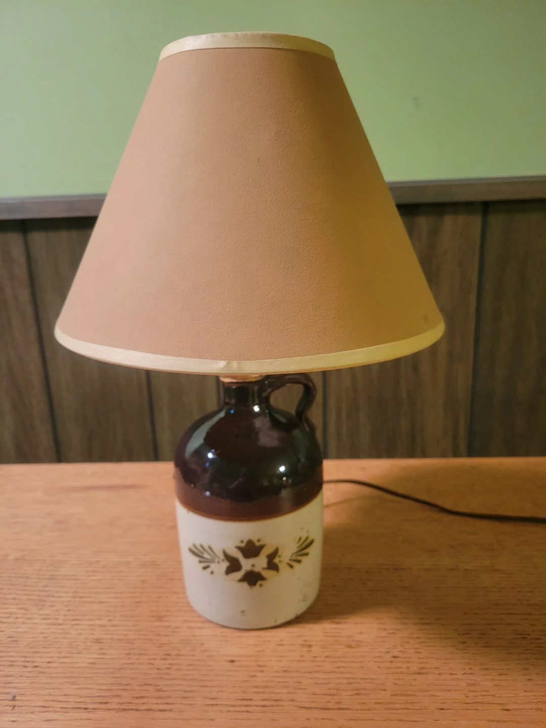 Vintage Stoneware Jug Table Lamp