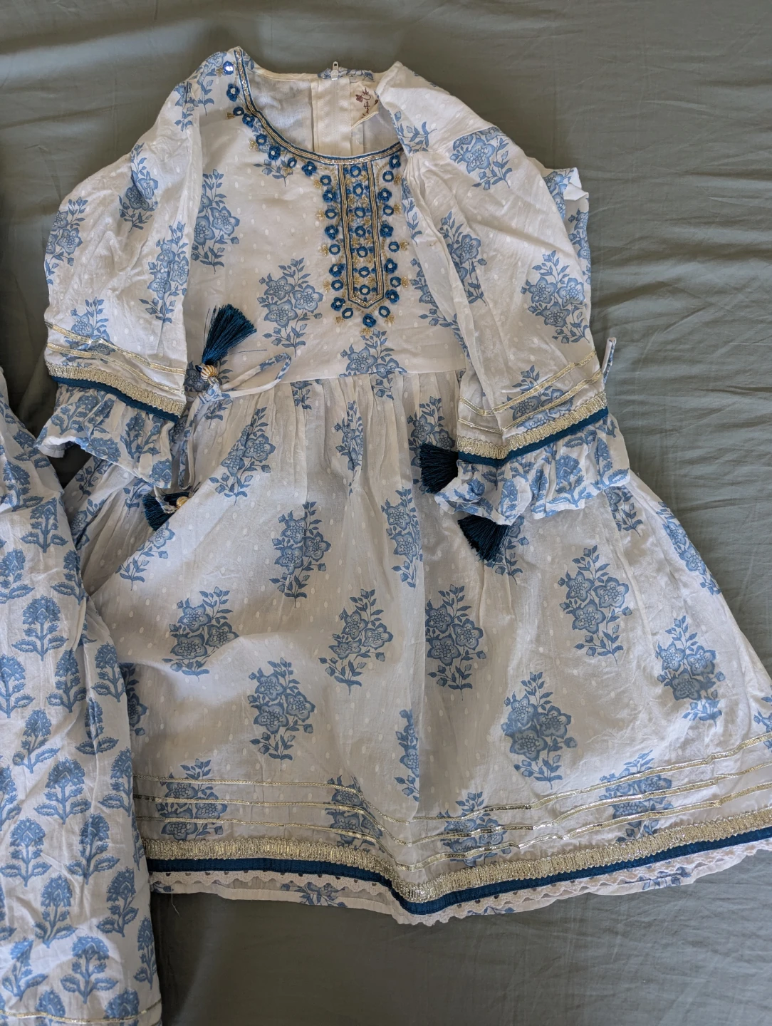 Girls Floral Print Sharara Set - photo 2