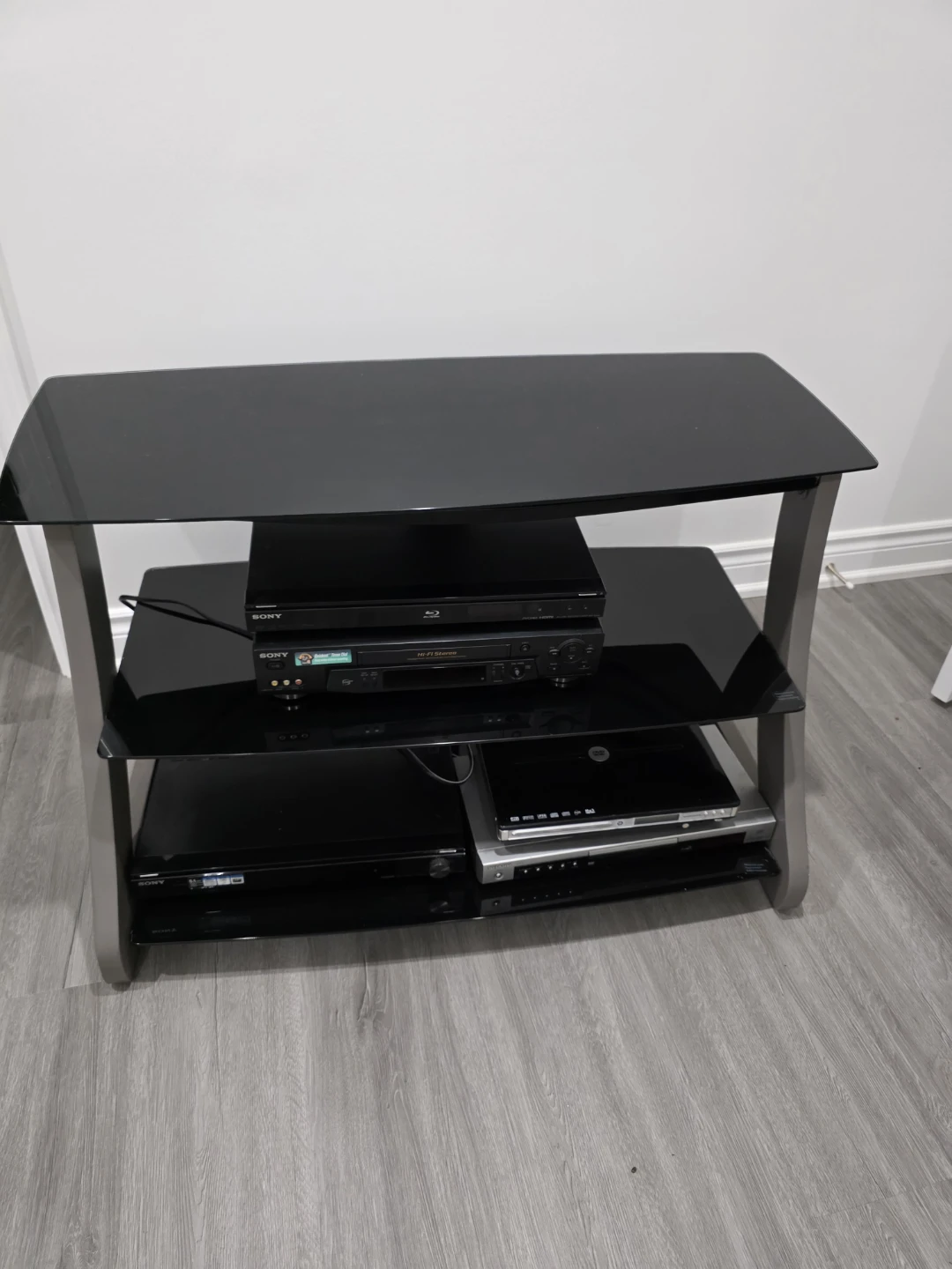 Modern Glass and Wood TV Stand