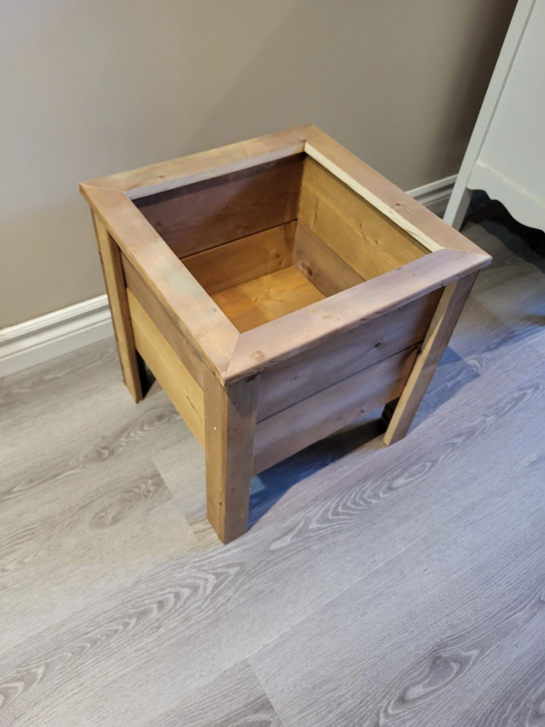16" Square Wooden Plant Box