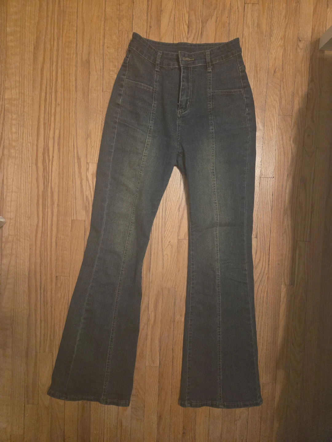 Dark wash flare denim jeans