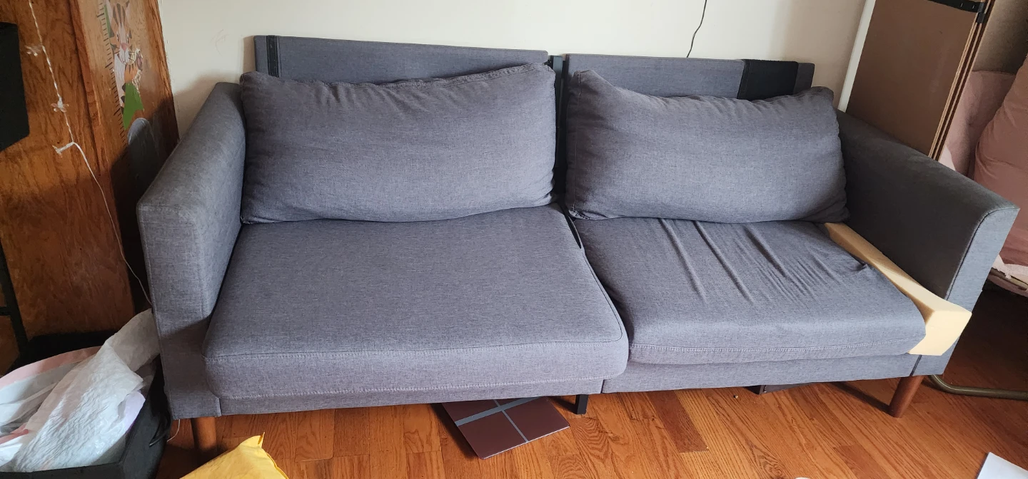 Three seater couches 74 inch sofa with deep seats