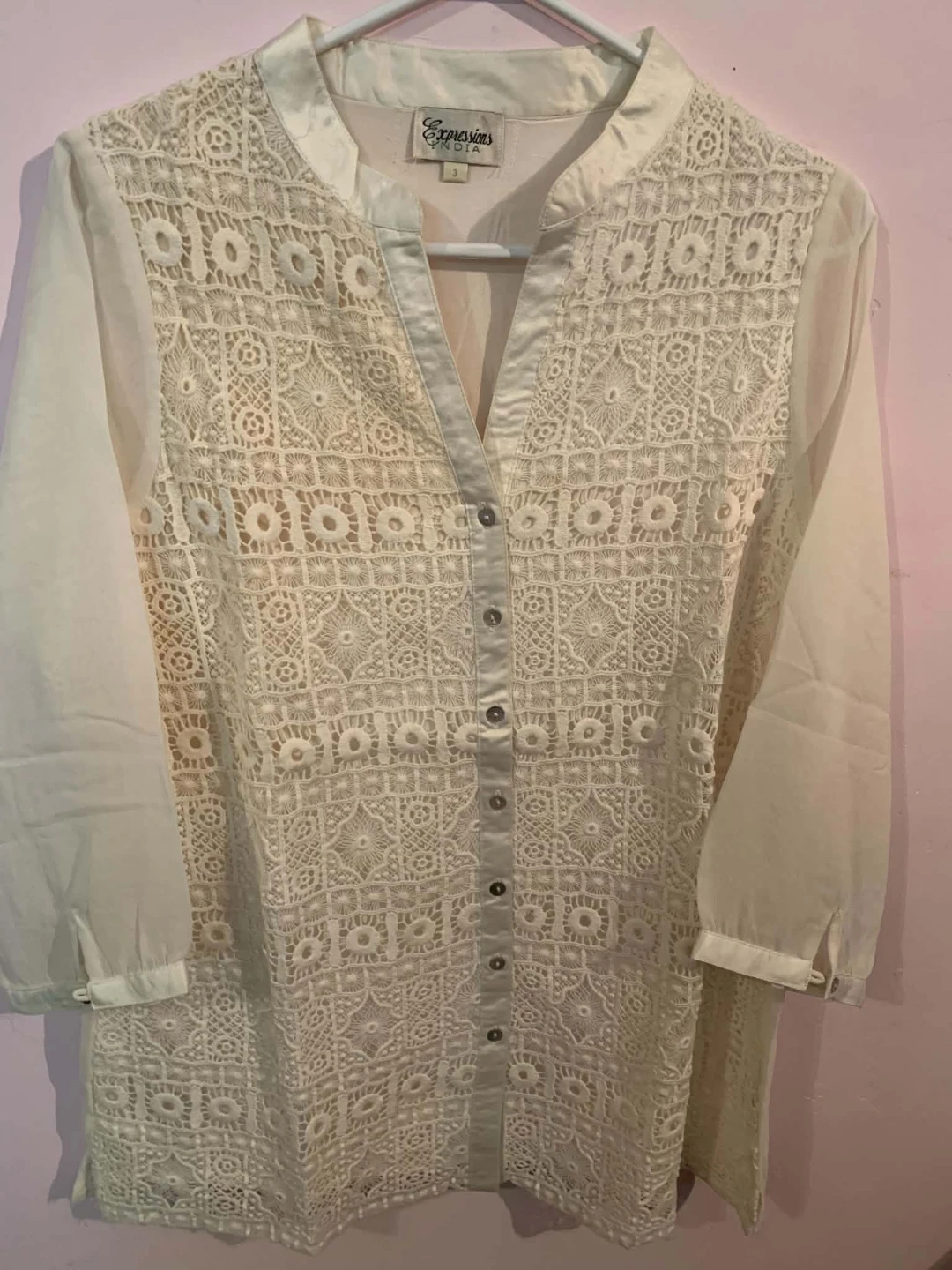 Expressions India Lace Tunic Top