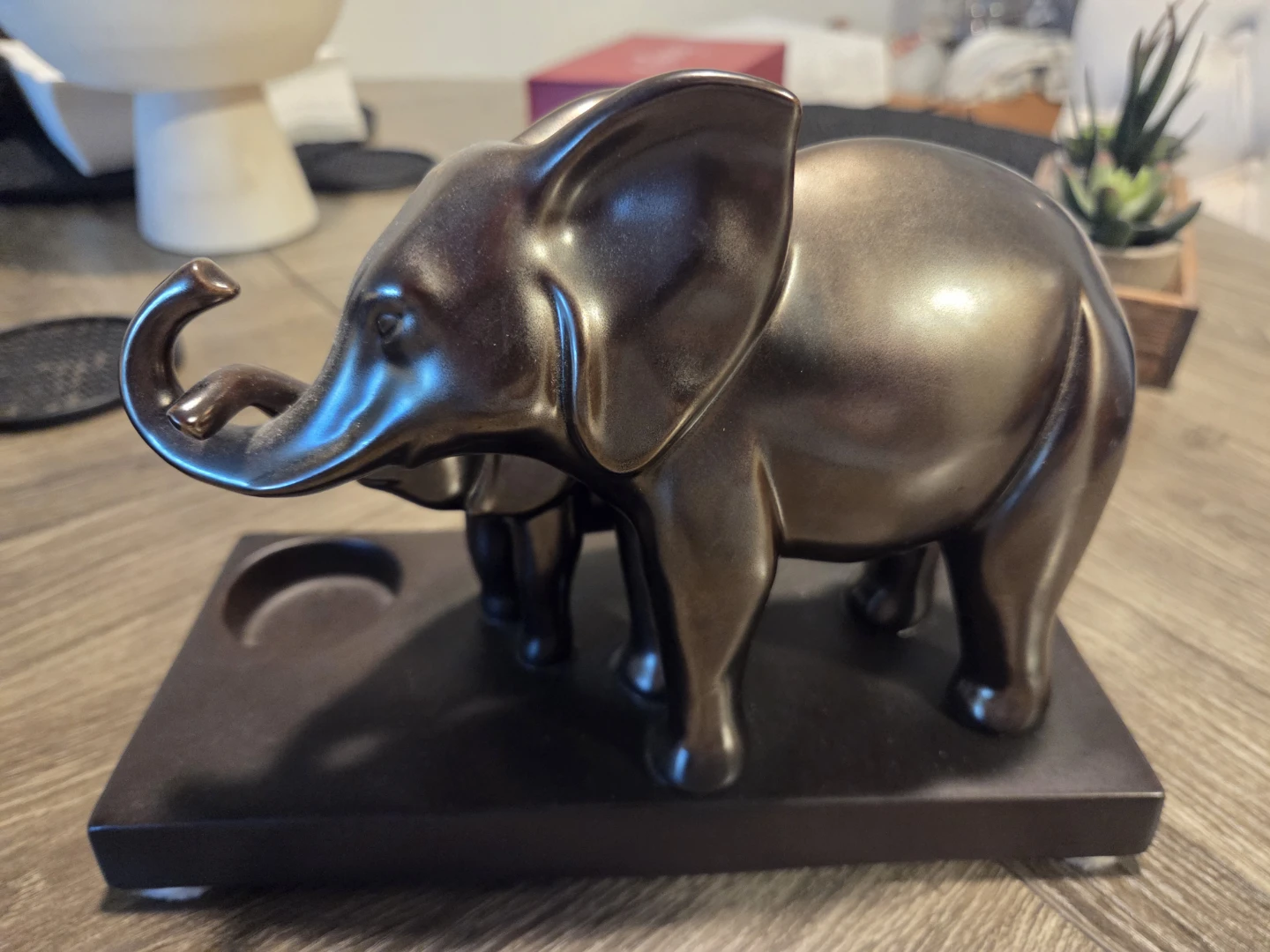 Partylite Bronze Elephant Candle Holder